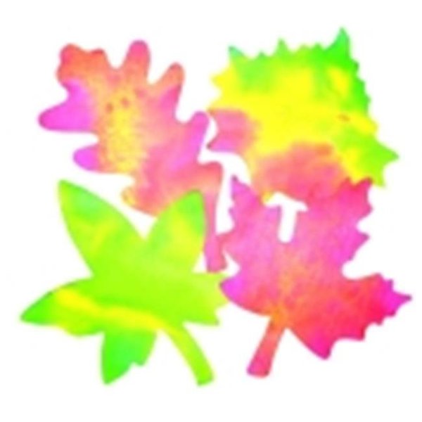 Roylco Roylco Die-Cut Leaves Color Diffusing Paper With 4 Shapes; White; Pack - 80 405695